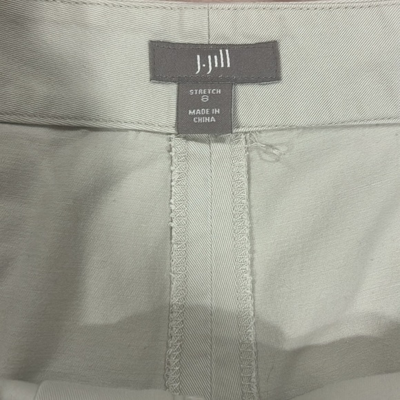J. Jill Women’s Cream 3/4 Length Capri Khaki Pants Stretch Size 8 - Picture 6 of 8
